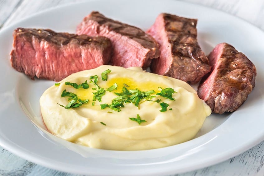 Striploin with Celery Root Purée