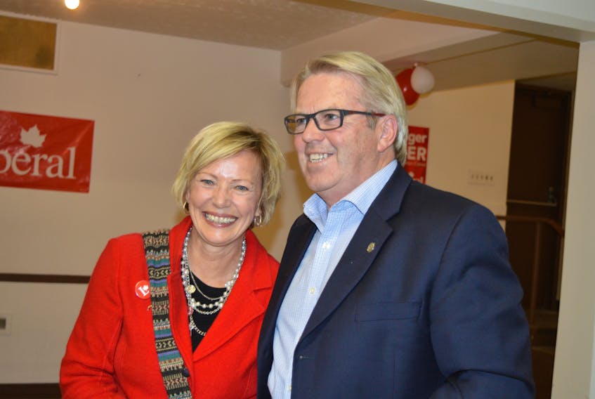 Cape Breton-Canso MP Rodger Cuzner seen with his wife, Lynn, on election night in October 2015. Cuzner announced Friday morning that he's retiring from federal politics after serving as member of Parliament since 2000.