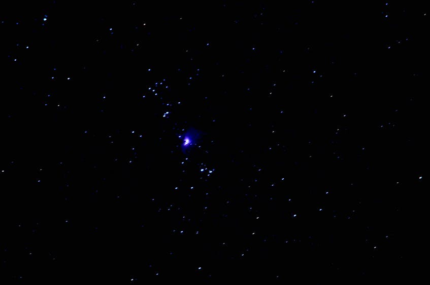 Dennis Curran's photo of the Orion Nebula, taken from Cherry Hill, N.S.