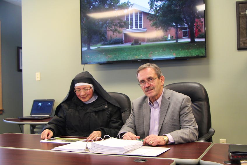 Mother Gloria, delegate Superior for Our Lady of Grace Monastery, and Dan Fougere, president of the Secular Order of Saint Augustine, are co-chairs of a steering committee overseeing a campaign to support the Oct. 31 purchase of the monastery and immediate work which needs to be done at the location. The total money to be raised is $800,000.