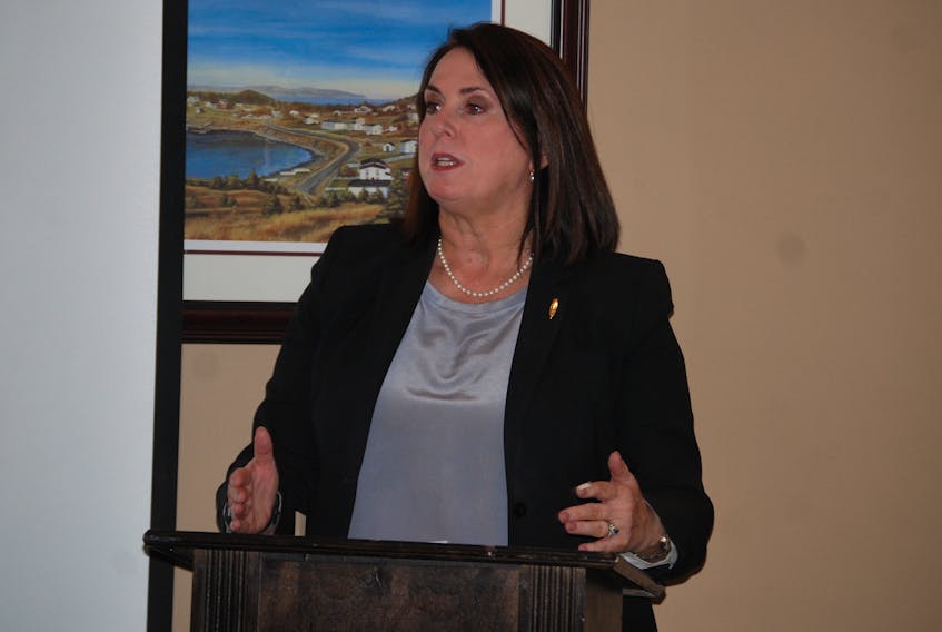 Natural Resources Minister Siobhan Coady spoke to the Clarenville Chamber of Commerce on Monday, Feb. 4 as part of a luncheon with the local Rotary Club.