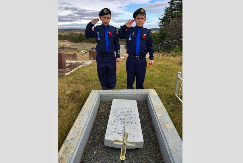 CLB members honouring the graves of fallen soldiers leading up to Nov. 11.