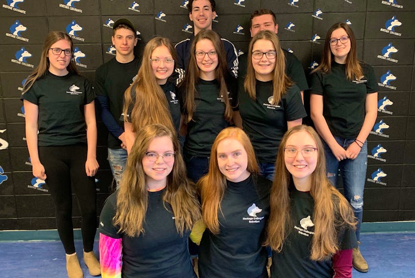 The Heritage Collegiate robotics team.
Back Row (left-right): Felicity Tremblet, Kyle Dingwall, John Williams, Billy Newell, Amelia Greening-Pardy
Middle (left-right): Jessica Stephenson, Amy Stephenson, Riana Simmonds
Front (left-right): Ava Dooley, Cally Best, Kelsi Prince