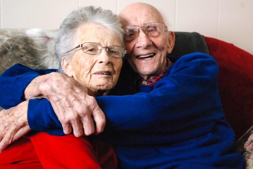 Walt and Phyllis Chaffey are most content in each other’s arms. It’s where they spend almost all their time.
