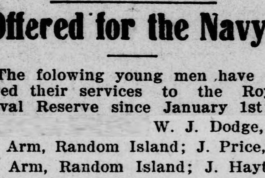 Offered for the Navy. Source Evening Telegram January 1, 1917.
