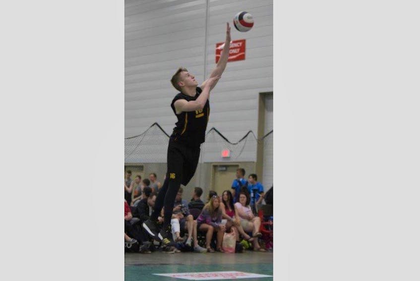 Clarenville volleyball player Cole Mackey.