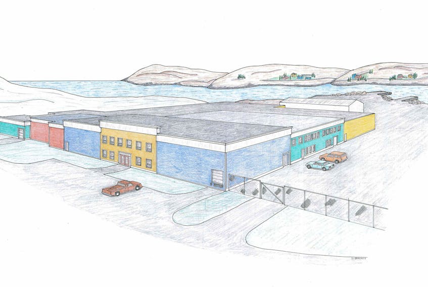 An artist’s rendering of the planned renovations for the plant in Port Union. Porter, who works in the construction business, says the building is in mostly good shape. He is planning a traditional-style looking structure like this image.
