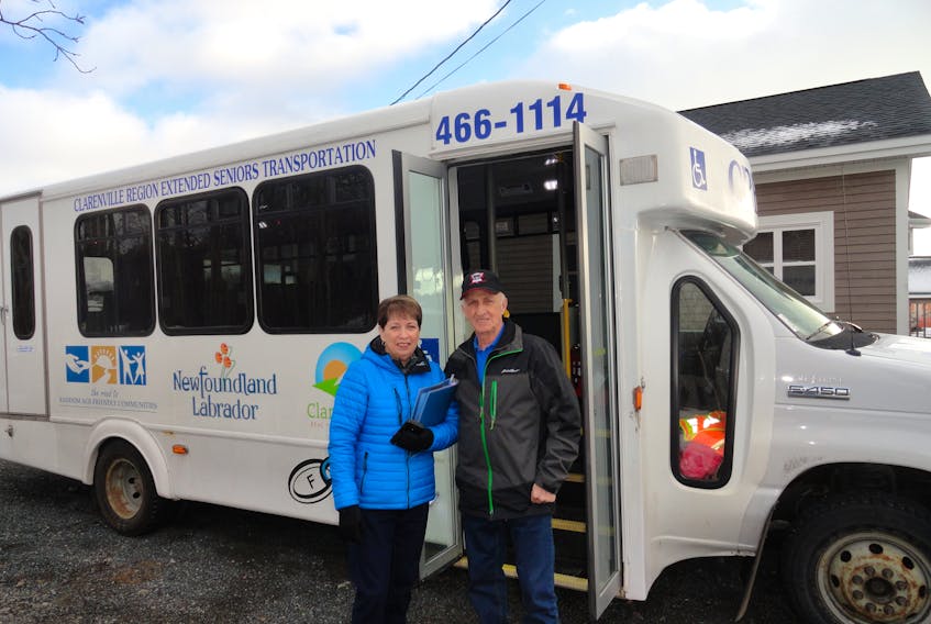 Ed and Jean Noseworthy are one of the many couples who volunteer with CREST (Clarenville Region Extended Seniors’ Transportation). Jean is an assistant and Ed drives.
