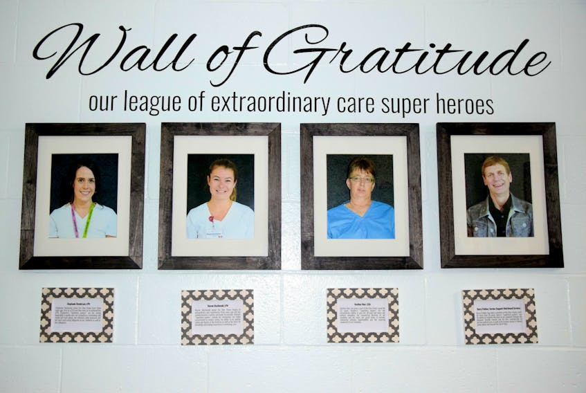 Glen Haven has set up a Wall of Gratitude to honour employees.