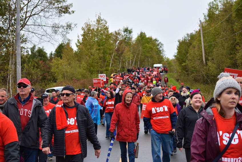 According to RCMP there were approximately 300 people taking part in the Oct. 4 march.
