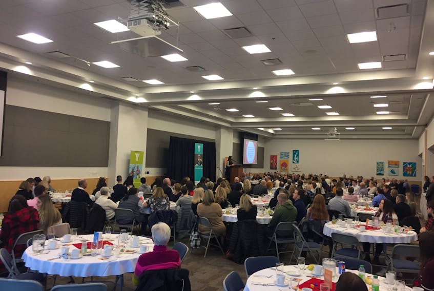 It was packed in the Wellness Centre Conference Rooms during YMCA Peace Week's early morning Peace Medal Breakfast  on Nov. 18.