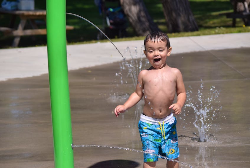 The splash park in Westville has been a popular attraction this summer.
