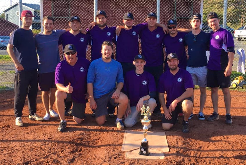Shown is the Trenton Men’s Slo-Pitch League championship team for 2019.