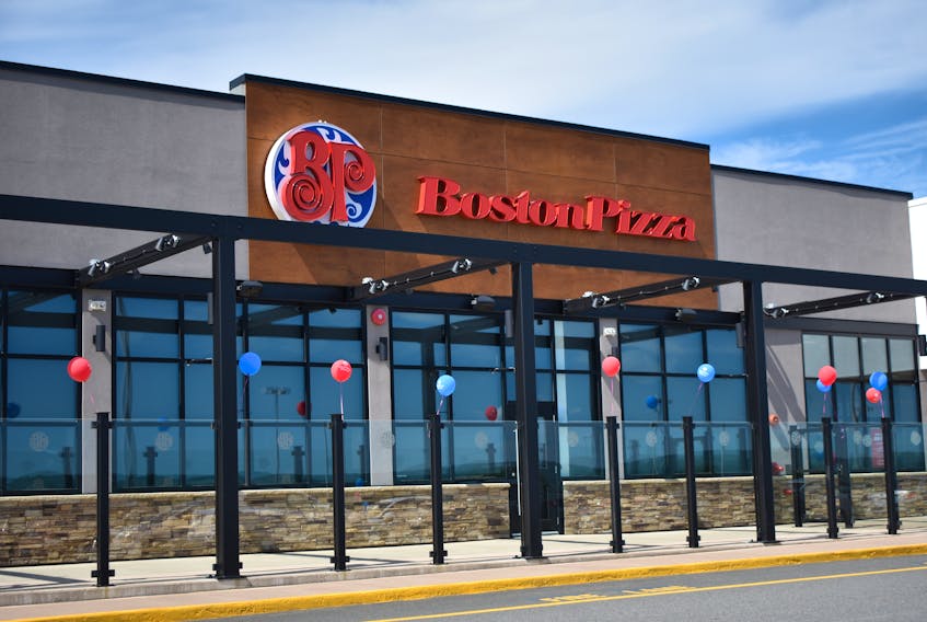 The Boston Pizza outlet at Highland Square Mall in New Glasgow.