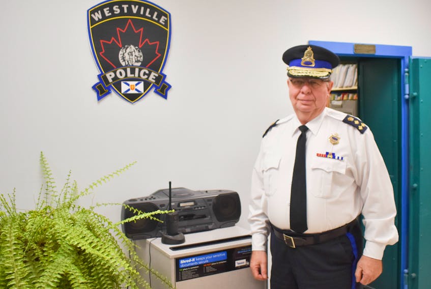 Don Hussher is retiring as Westville’s Police Chief. Until this year, he was also chief of the Stellarton Police Department.