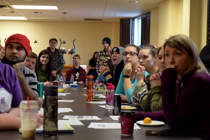 Students at the NSCC campus in Stellarton during the Nova Scotia Challenge held Nov. 22.