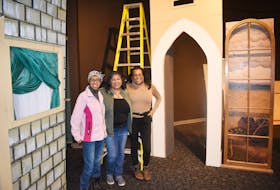 Bernice Byers-Arsenault, Juanita Peters and Angel Gannon were helping set up an exhibit at the Museum of Industry in Stellarton which tells about the community of Africville.