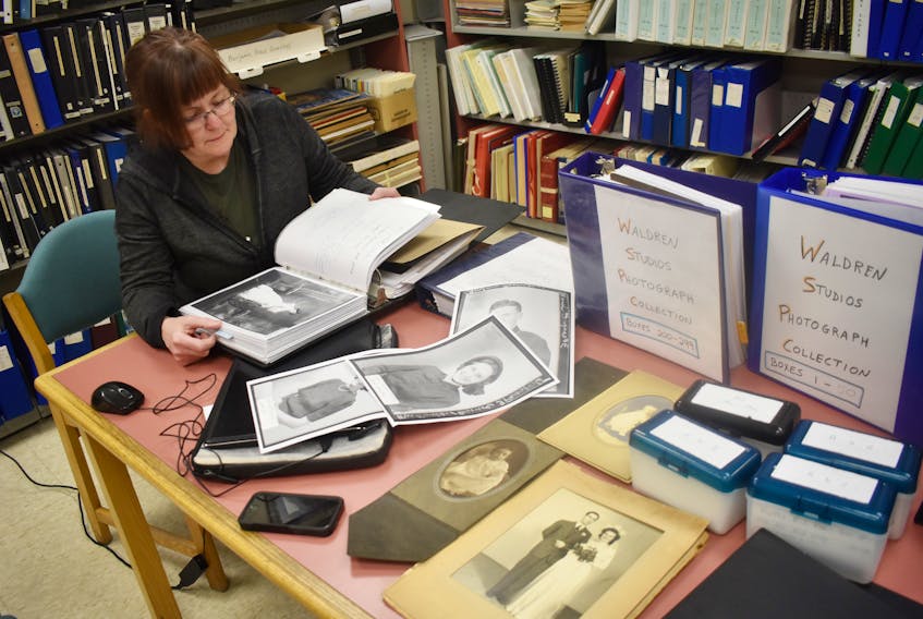 Manon Potvin has been printing physical copies from the Waldren Studio archives housed at Dalhousie.