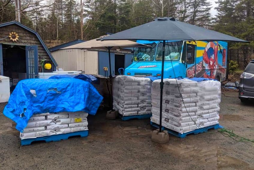 Through their sponsor a bag program Back East Seafood has been able to deliver close to 1000 pounds of flour to the Antigonish Food Bank.