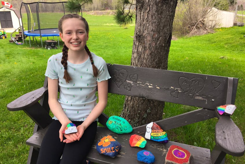 Since she was unable to go to school during the pandemic and with extra time on her hands, 11-year-old Kenzie MacPherson began spreading kindness and hope around her neighbourhood. She painted rocks, putting messages of hope on them and would then anonymously place them on neighbour’s doorway or driveway. Kenzie is now turning her attention and talent to the new Gratitude Garden at the Aberdeen Hospital.