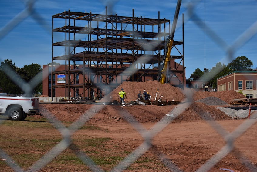 The new nine-storey residence at UPEI is starting to take shape.