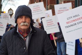 John Barrett organized a rally with dozens of his neighbours outside Charlottetown City Hall on Nov. 2.