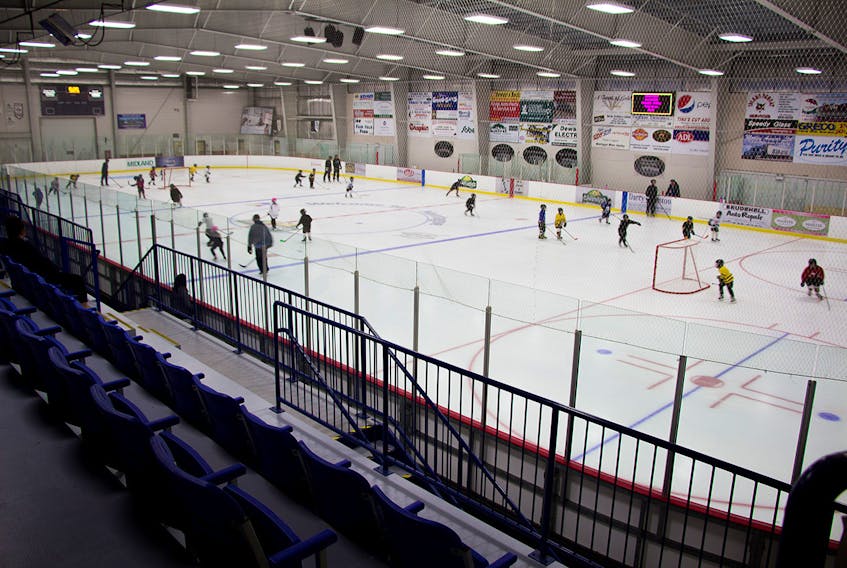 Skaters enjoy some ice time at the Cavendish Farm Wellness Centre in Montague.