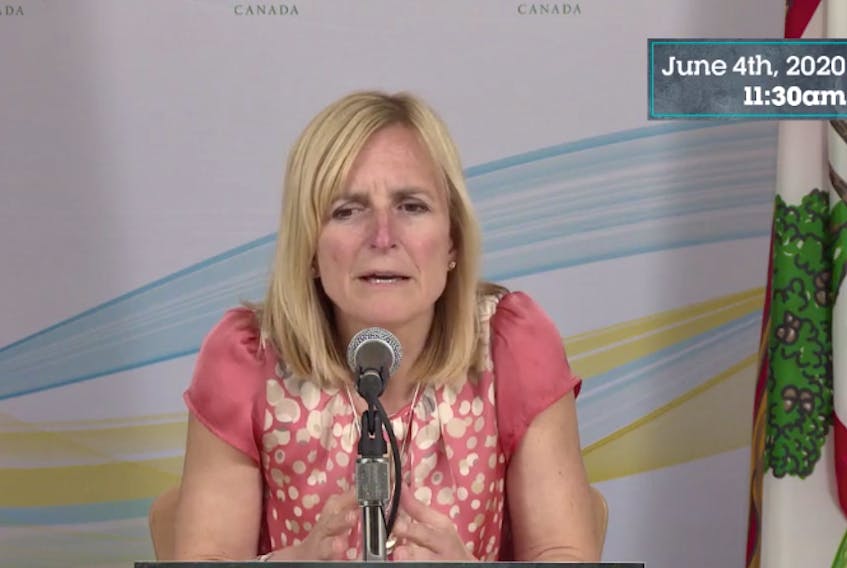 Chief public health officer Dr. Heather Morrison reports at the June 4 media briefing on the state of the coronavirus pandemic in P.E.I.