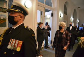 Lt.-Gov. Antoinette Perry arrives to close the fall session of the Legislature on Friday. The session saw the passage of the biggest capital budget in P.E.I.’s history, as well as a 28 government bills in all.