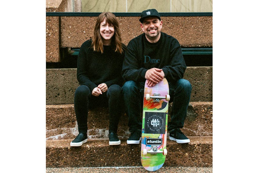 Charlottetown native Ryan Greeley and his wife Jenna, a native of Nova Scotia, are preparing to open a skateboard shop in the Island's capital city. The pair hope to roll into business in July. - Jared Doyle/Special to Guardian
