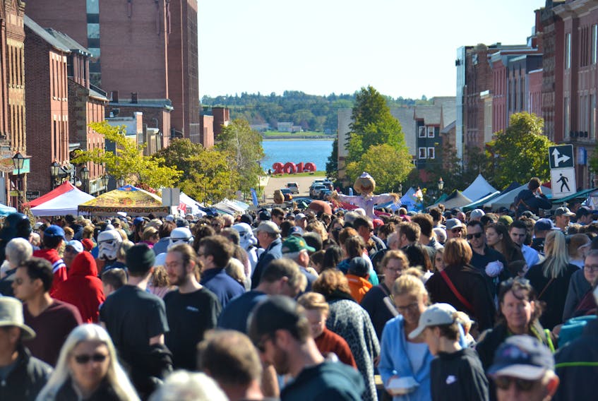 Hundreds from across P.E.I. gather for Farm Day in the City on Queen Street in Charlottetown on Oct. 6.