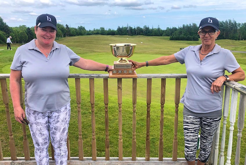 Sherry White, left, and Brenda McIIwaine were victorious in the ladies division at the Avondale Open during the weekend.