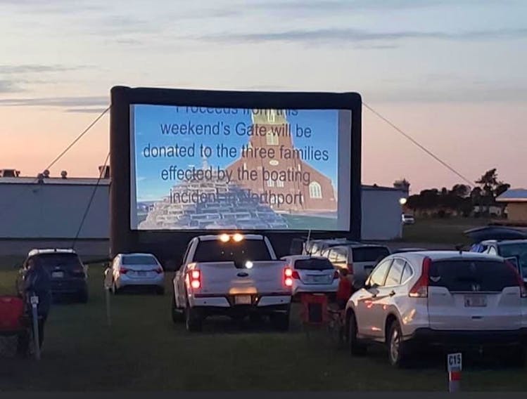 The Runway Drive-In in Slemon Park is located on gradual grade that slopes down to the screen.