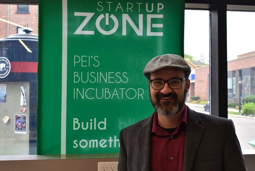 Sandy Slade, founder and board member of ADHD P.E.I., takes a break from filming some promotion videos at the Startup Zone in downtown Charlottetown. The incubator was instrumental in helping ADHD P.E.I. continue to grow.