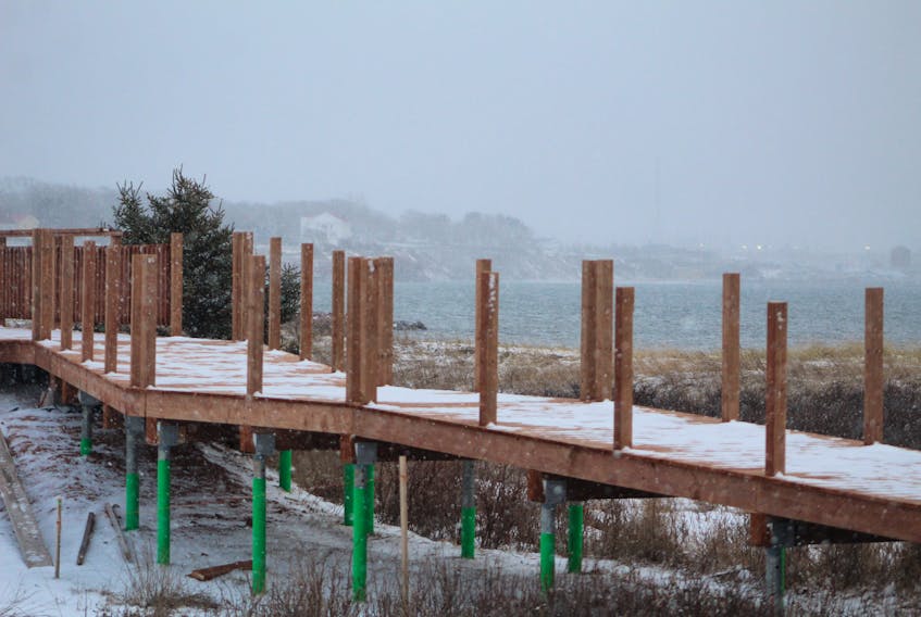 The Souris boardwalk has been expanded about 1,500 feet across the beach.