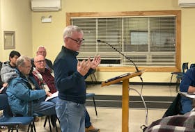 Bobby Nicholson speaks at a Dec. 9 Three Rivers council meeting at the Cavendish Farms Wellness Centre in Montague.