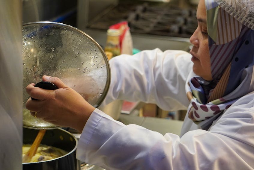 Chef Dwitya Rulhadi cooks for Tenchef out of BioFoodTech's kitchen space in Charlottetown.