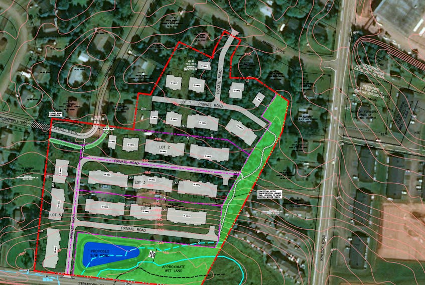 Greenway Reality Inc.'s revised development scheme, as discussed during Stratford council's monthly meeting on Sept. 9.