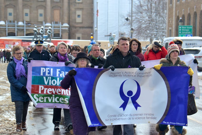 Close to 100 Islanders, including Premier Dennis King, took part in the Walk in Silence for Victims of Family Violence. The event was organized by the Premier's Action Committee on Family Violence Prevention.
Stu Neatby/THE GUARDIAN