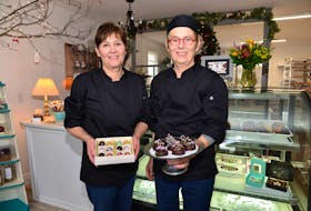 Sisters Jane Woodley, left, and Sue Humby, recently opened the Jane & Sue Chocolate shop in Stanley Bridge on St. Mary's Road.