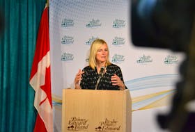 P.E.I.'s Chief Health Officer Heather Morrison delivers an update on the COVID-19 pandemic Friday.
Stu Neatby/THE GUARDIAN