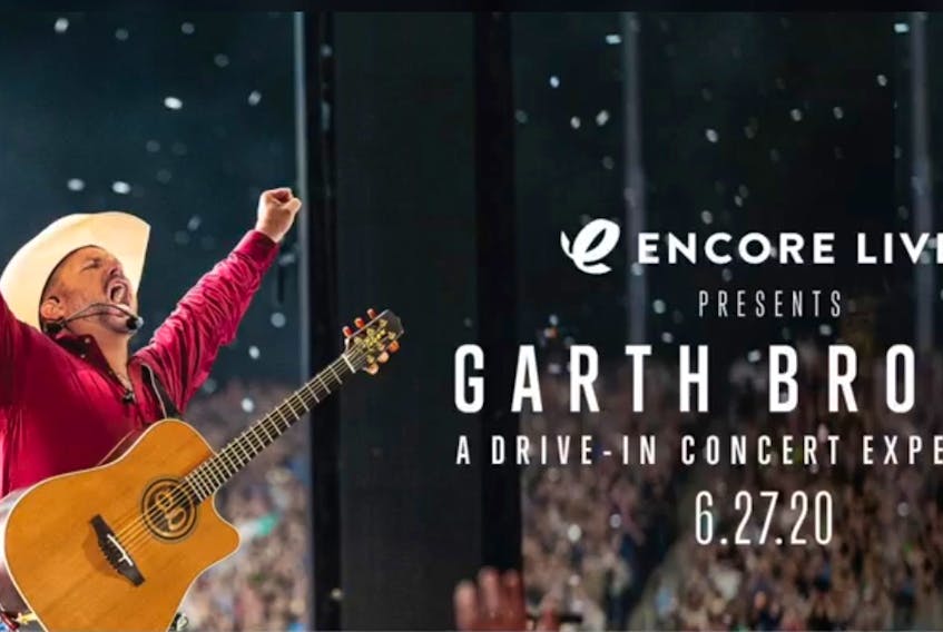 Music star Garth Brooks will perform live at a concert in Texas on Saturday, June 27, a show that will be simulcast at the Brackley Drive-In.