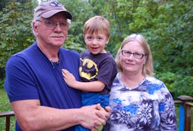 Dale and Lori Mahar are caring for their grandson Jensen as the boy’s father, Ryan Mahar, fights for life in a hospital in Moncton. Ryan has been in a coma since a serious fall while building a warehouse in the Elmsdale area on Sept. 4., 2019.