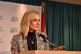 Dr. Heather Morrison, chief public health officer for P.E.I., confirmed the first case of coronavirus to reporters during a media briefing on Saturday. Michael Robar/The Guardian