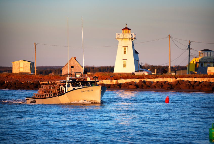 Lobster fishing boats leave North Rustico harbour early Friday morning, opening the spring lobster season on the North Shore. - Nathan Rochford