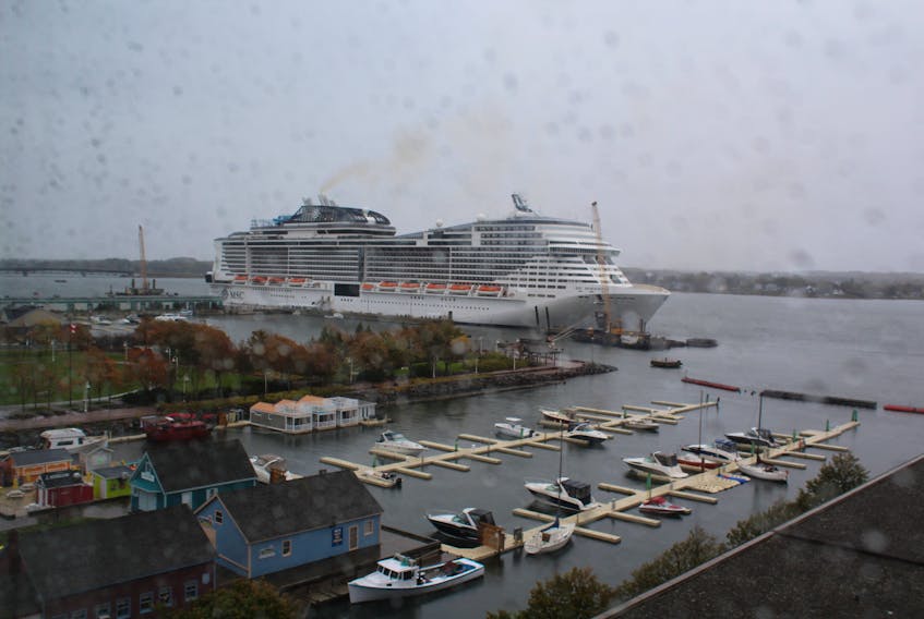 The MSC Meraviglia towered in the Charlottetown Harbour on Saturday, Oct. 12.