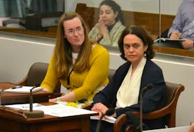 Clare Henderson, director of family law and court services, and Sherry Gillis, acting deputy minister of Justice and Public Safety, speak before a standing committee about a 2016 auditor general report focused on the maintenance enforcement program. This program is responsible for enforcing court orders related to child support arrangements in P.E.I.