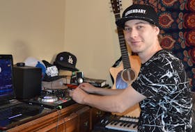 Braeden Van Asperin, whose stage name is BraedenV, records his songs at his home studio in Charlottetown. The hip-hop artist, who was just nominated for a Music P.E.I. Award, will have a new song out on Jan. 11.