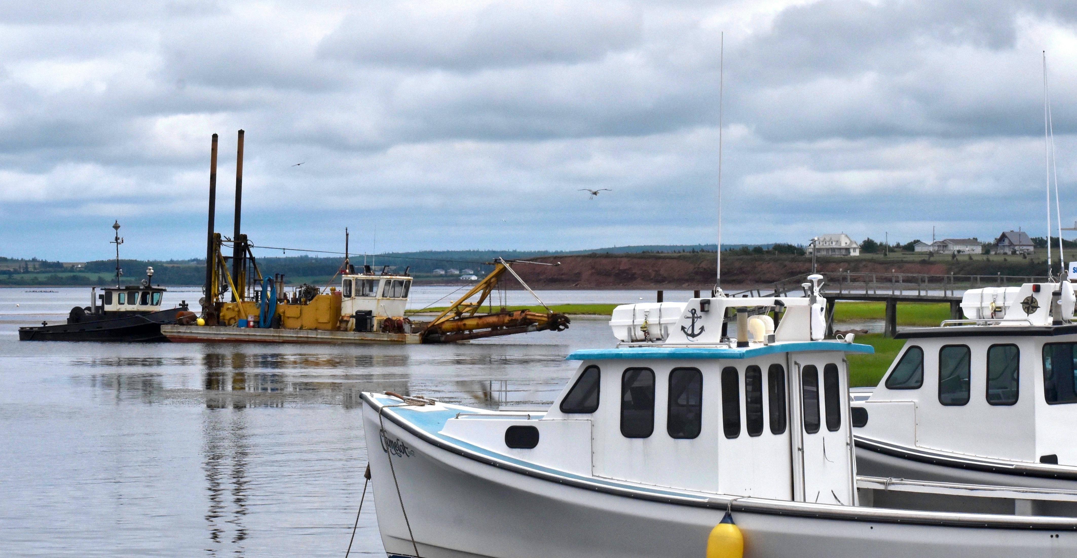 Fishing boats in Malpeque Harbour, Malpeque, Prince Edward Island