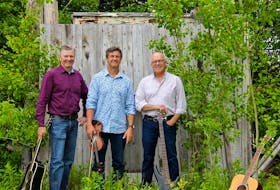 Members of Tip Er Back are set to perform on Sept. 23 at the Winsloe United Church Ceilidh. From left are Allen Betts, Clive Currie and Wade Murray.